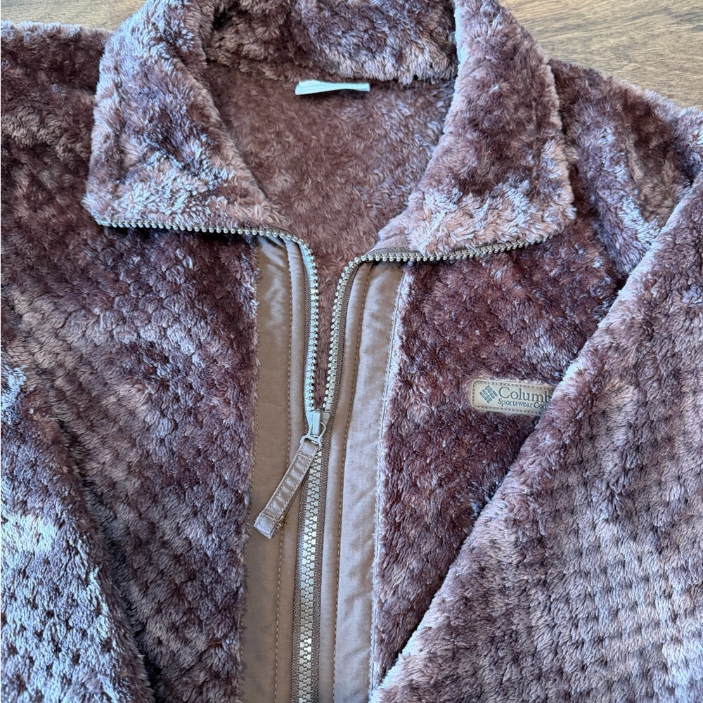 Women’s Columbia Fire Side Full Zip III Size M * New with Tags* Brown Jacket